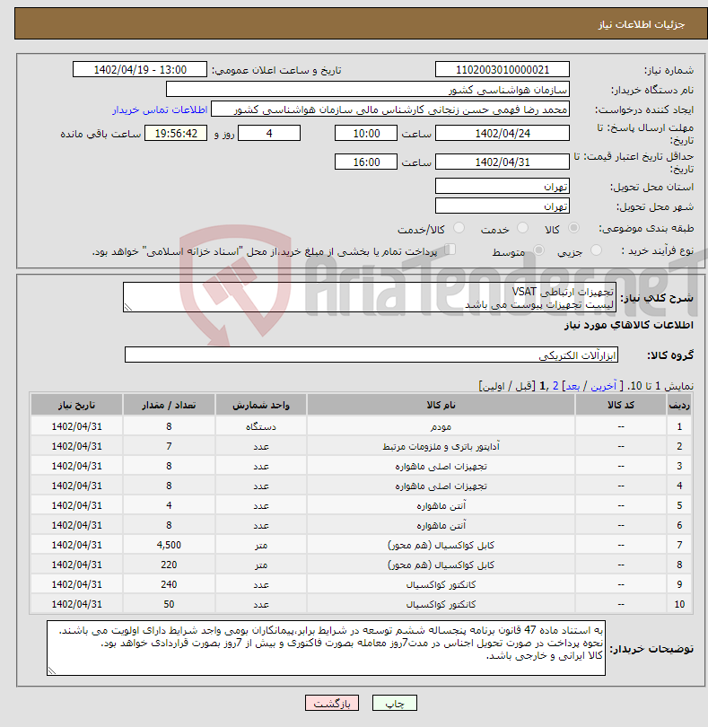 تصویر کوچک آگهی مزایده فروش یک دستگاه نیسان پیشرو آتش نشانی زامیاد مدل1383