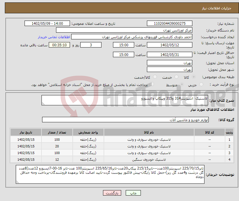 تصویر کوچک آگهی مزایده فروش درختان کمر شکسته -پروانه قطع 6411-به حجم7.944 مترمکعب