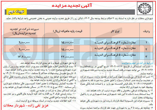 تصویر کوچک آگهی واگذاری مغازه...