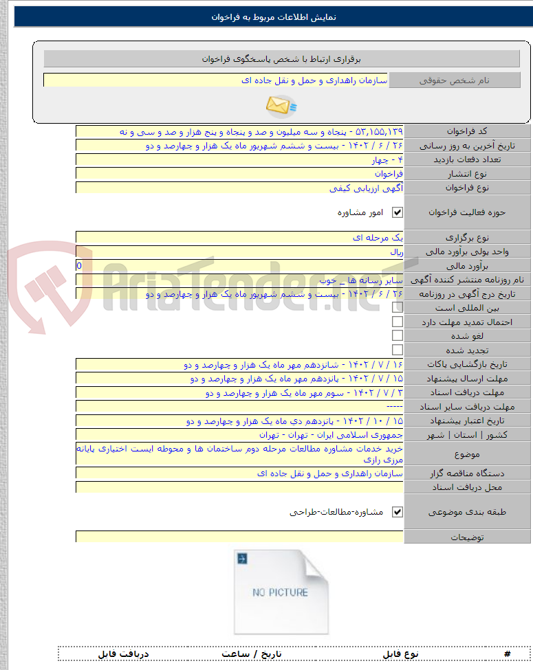 تصویر کوچک آگهی خرید خدمات مشاوره مطالعات مرحله دوم ساختمان ها و محوطه ایست اختیاری