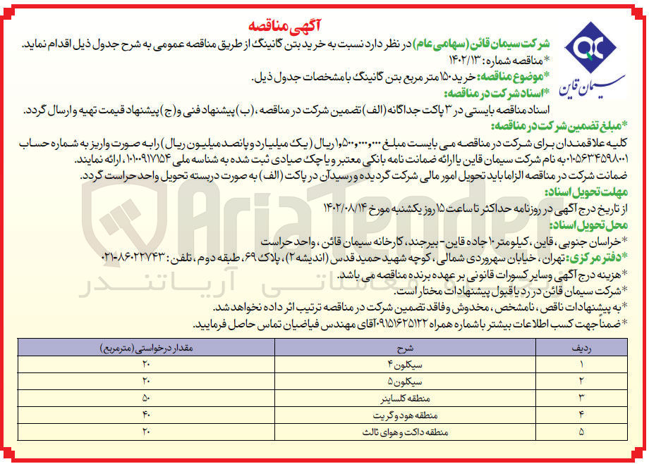 تصویر کوچک آگهی خرید بتن گانینگ - خرید 150 متر مربع بتن گانینگ 