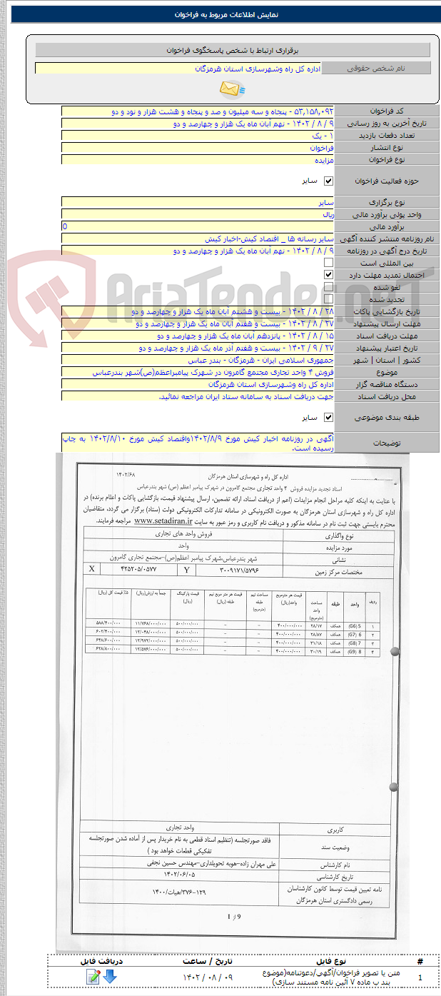 تصویر کوچک آگهی فروش ۴ واحد تجاری مجتمع گامرون در شهرک پیامبراعظم(ص)شهر بندرعباس