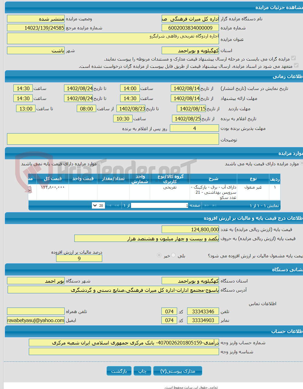 تصویر کوچک آگهی اجاره اردوگاه تفریحی رفاهی شرابگرو