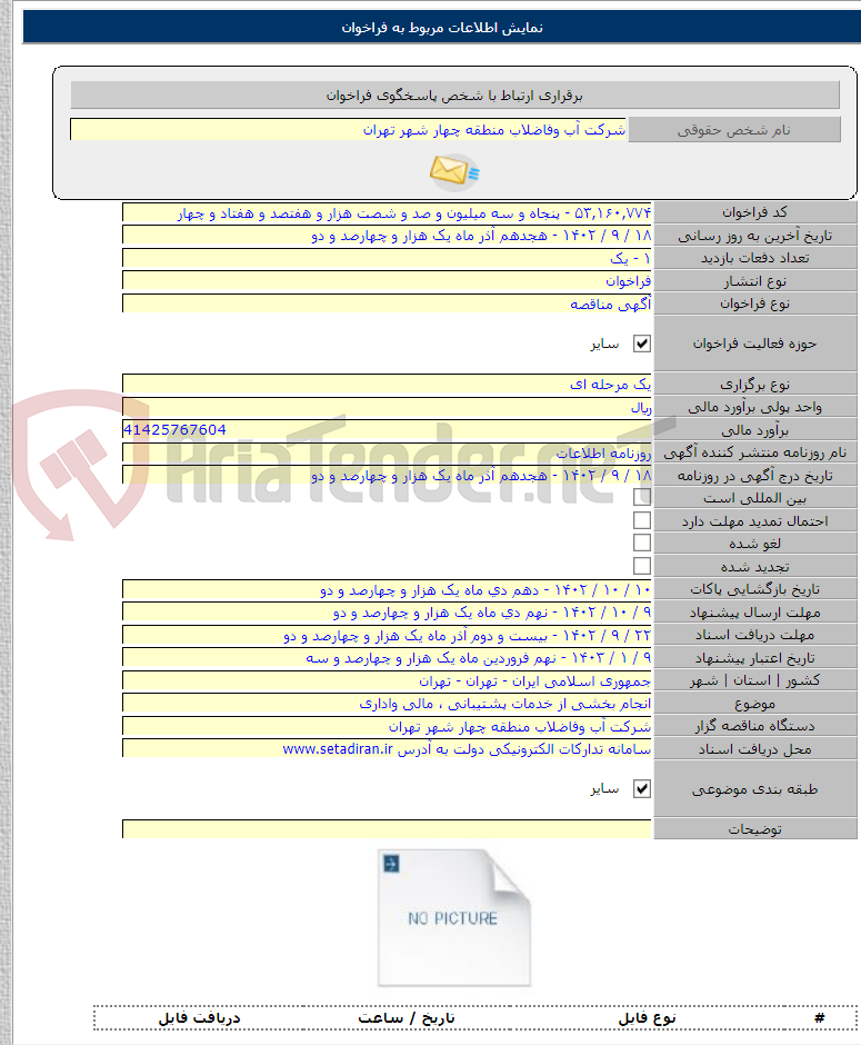 تصویر کوچک آگهی انجام بخشی از خدمات پشتیبانی ، مالی واداری