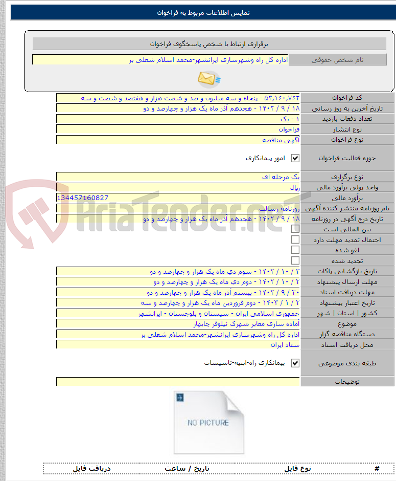 تصویر کوچک آگهی آماده سازی معابر شهرک نیلوفر چابهار