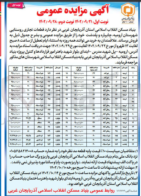 تصویر کوچک آگهی فروش قطعات تجاری