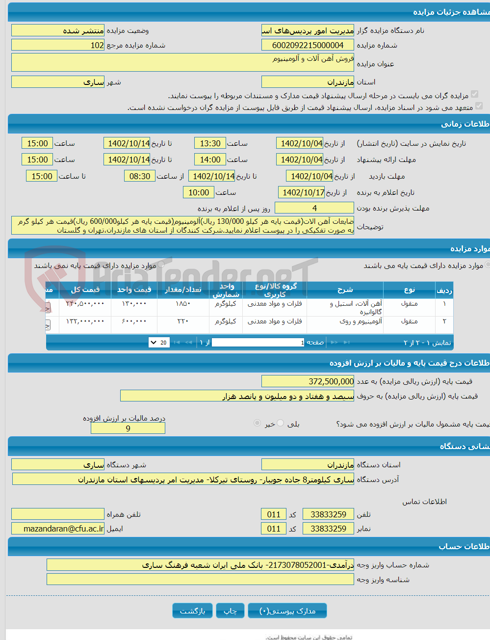 تصویر کوچک آگهی فروش آهن آلات و آلومینیوم