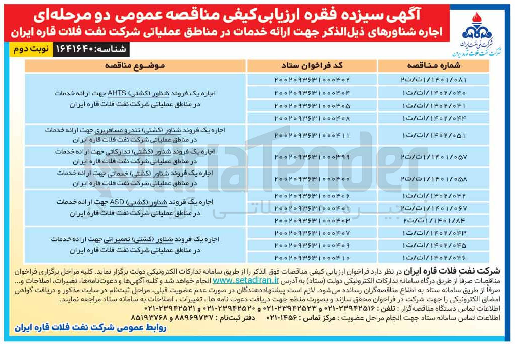 تصویر کوچک آگهی اجاره یک فروند شناور