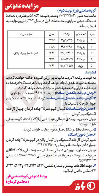 تصویر کوچک آگهی فروش 5 دستگاه خودرو سواری پژو 405 .206 و پراید