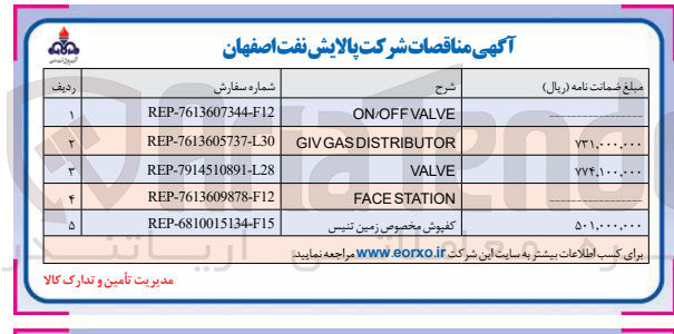 تصویر کوچک آگهی GIV GAS DISTRIBUTOR