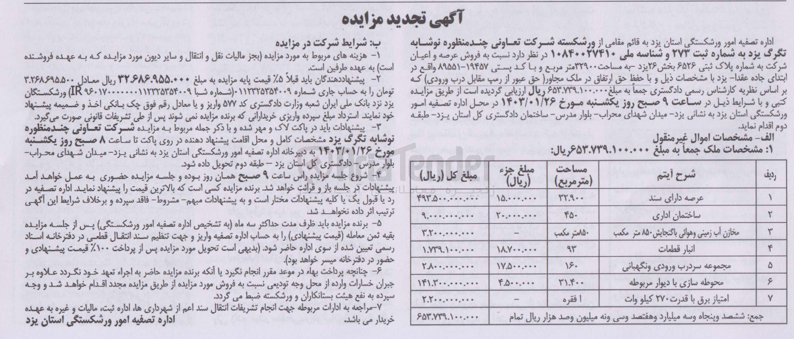 تصویر کوچک آگهی فروش عرصه و اعیان شرکت 