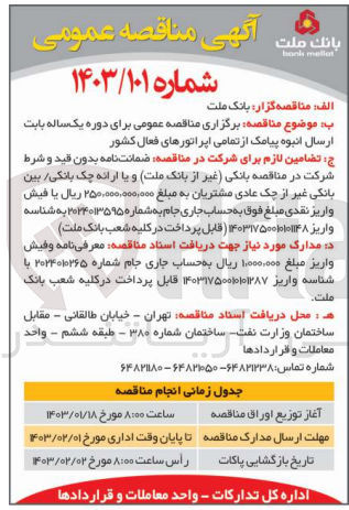 تصویر کوچک آگهی ارسال انبوه پیامک از تمامی اپراتورهای فعال کشور