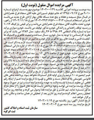 تصویر کوچک آگهی کلاسه 140200129 : فروش خودرو سواری پراید صبا