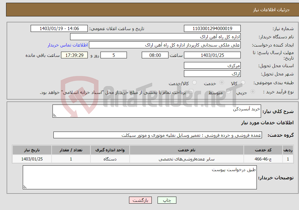 تصویر کوچک آگهی نیاز انتخاب تامین کننده-خرید آبسردکن