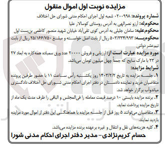 تصویر کوچک آگهی کلاسه 0200998 - ارزیابی و فروش 2000 عدد ورق سمباده همه کاره