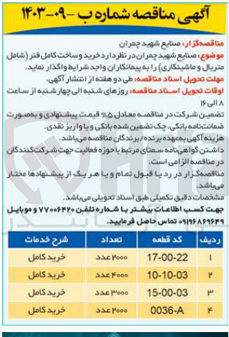 تصویر کوچک آگهی خرید و ساخت کامل فنر (شامل متریال و ماشینکاری