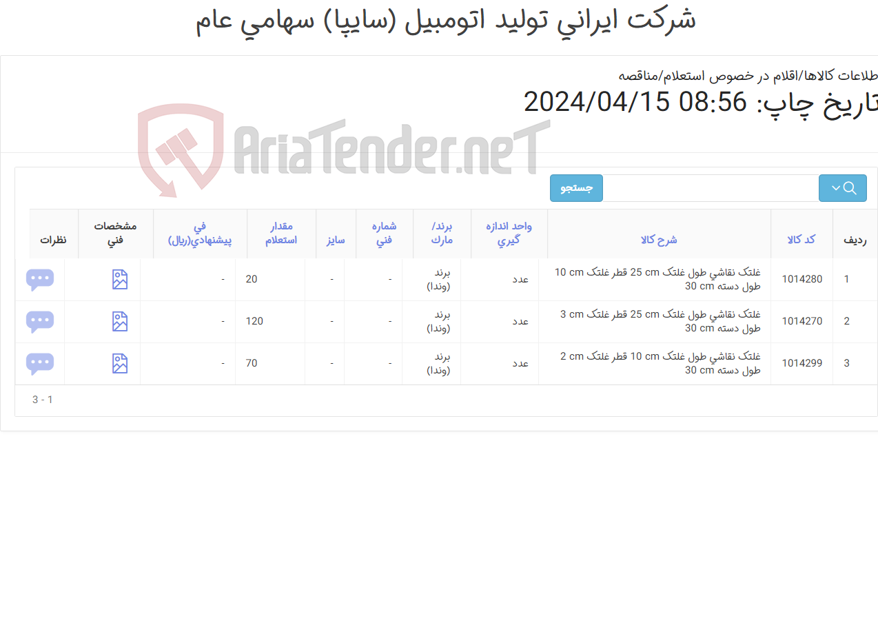 تصویر کوچک آگهی 5 ردیف غلتک نقاشی