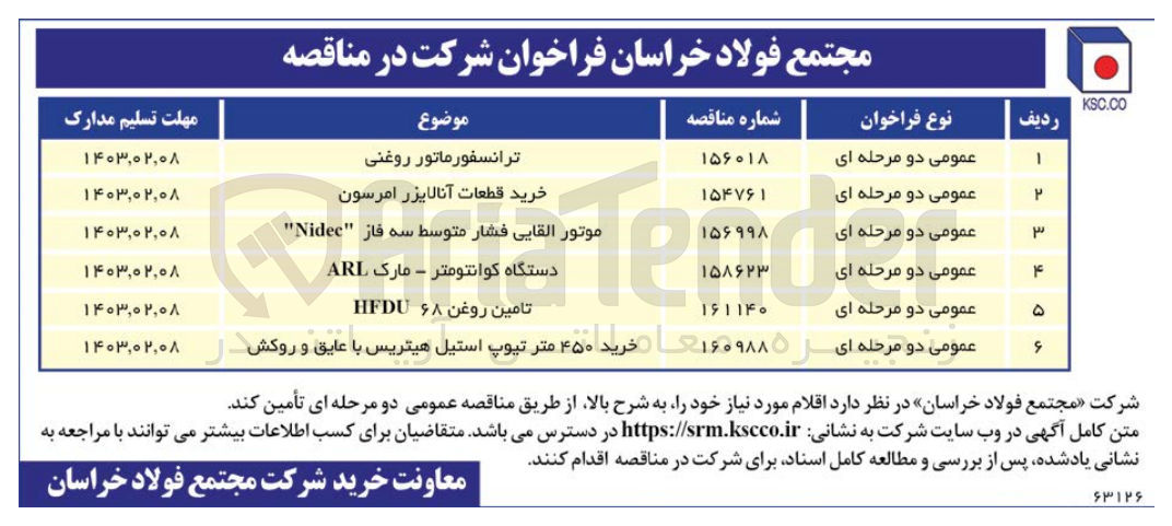 تصویر کوچک آگهی ترانسفورماتور روغنی