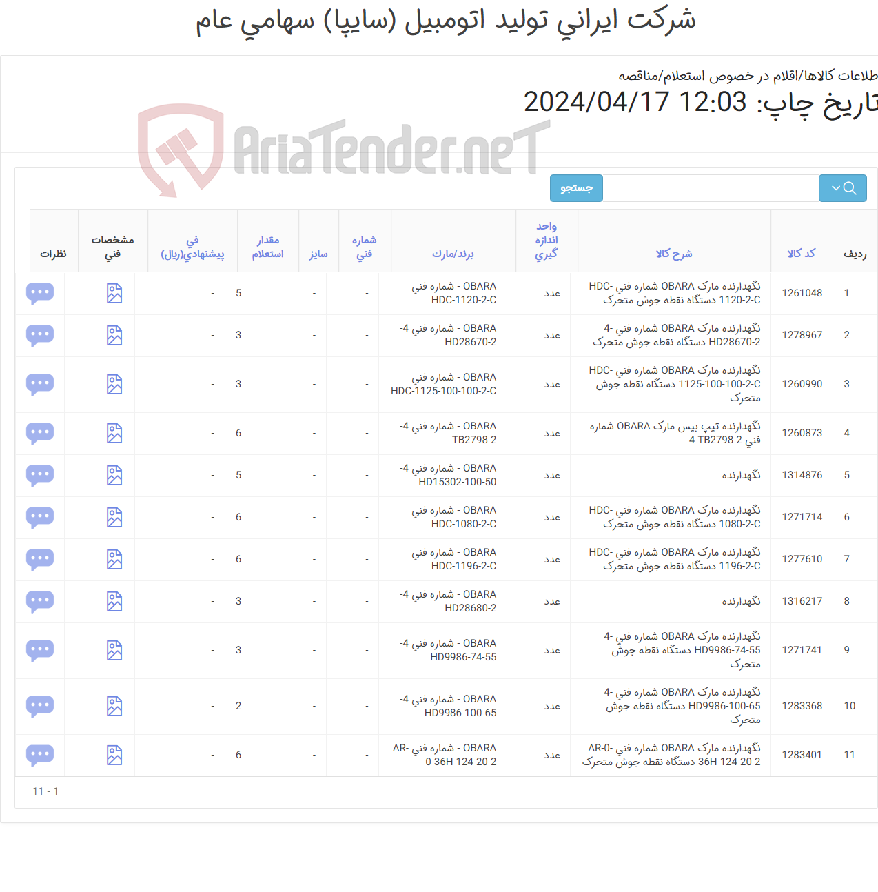 تصویر کوچک آگهی یازده ردیف انواع نگهدارنده دستگاه نقطه جوش متحرک