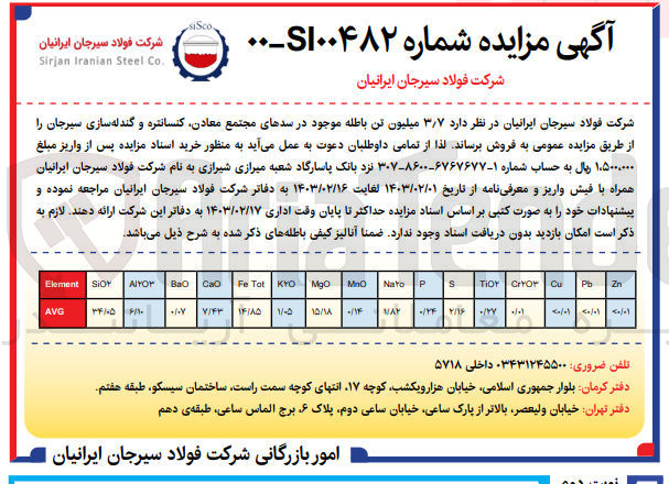 تصویر کوچک آگهی فروش 3/7 میلیون تن باطله