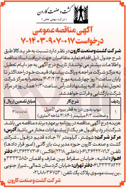 تصویر کوچک آگهی خرید تیوپ بدون درز به قطر بیرونی 51 میل و ضخامت 6/3 میلیمتر (12/840 شاخه 6 متری) 