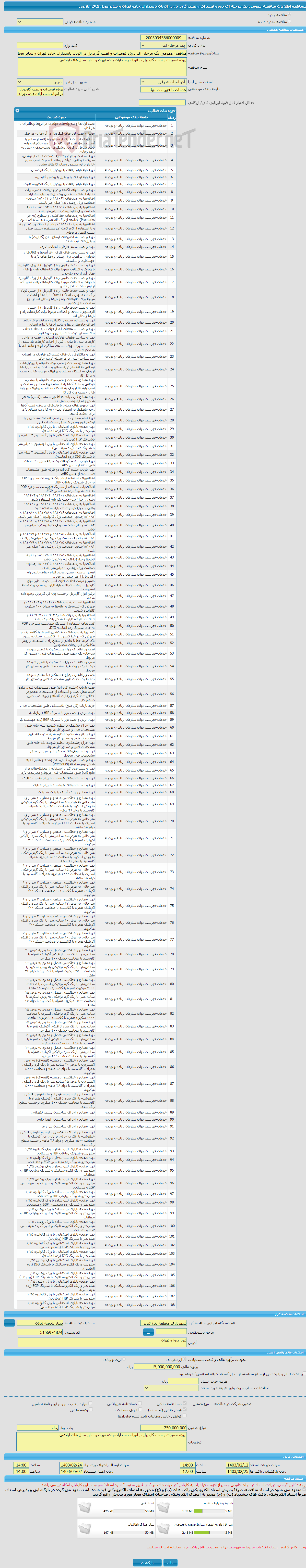 تصویر کوچک آگهی مناقصه عمومی یک مرحله ای پروژه تعمیرات و نصب گاردریل در اتوبان پاسداران،جاده تهران و سایر محل های ابلاغی