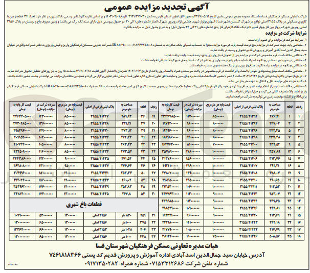 تصویر کوچک آگهی فروش تعداد 34 قطعه زمین با کاربری مسکونی در پلا ک3155 اصلی 