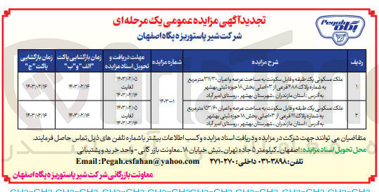 تصویر کوچک آگهی فروش ملک در دو ردیف با کاربری مسکونی در مازندران