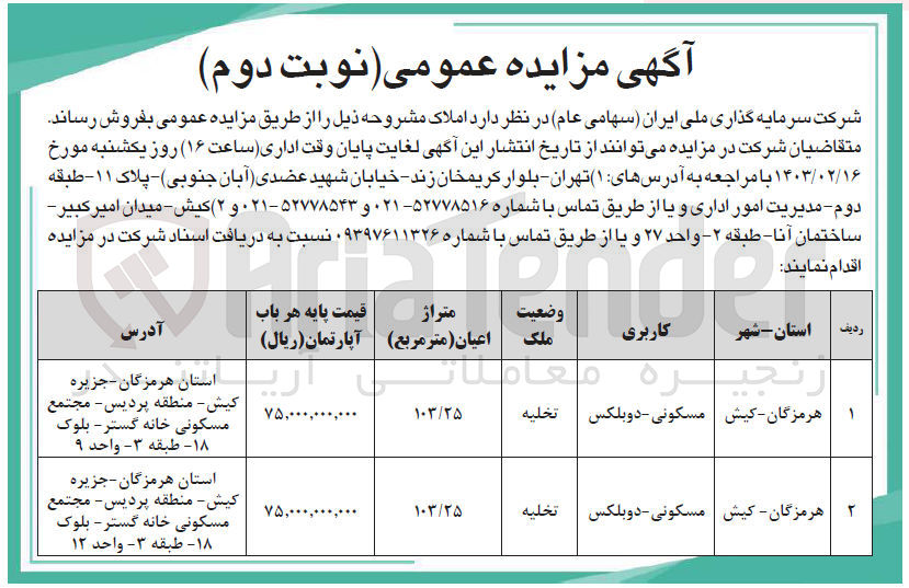 تصویر کوچک آگهی فروش املاک در دوردیف با کاربری مسکونی -دوبلکس به متراژ103/25متر مربع 