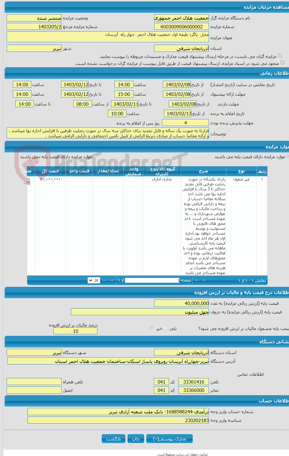 تصویر کوچک آگهی محل پاگرد طبقه اول جمعیت هلال احمر چهار راه آبرسان 