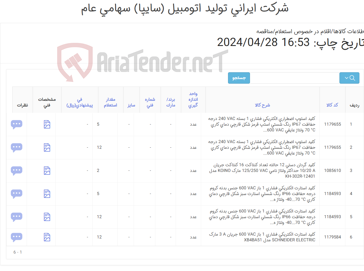 تصویر کوچک آگهی انواع کلید استارت / استپ