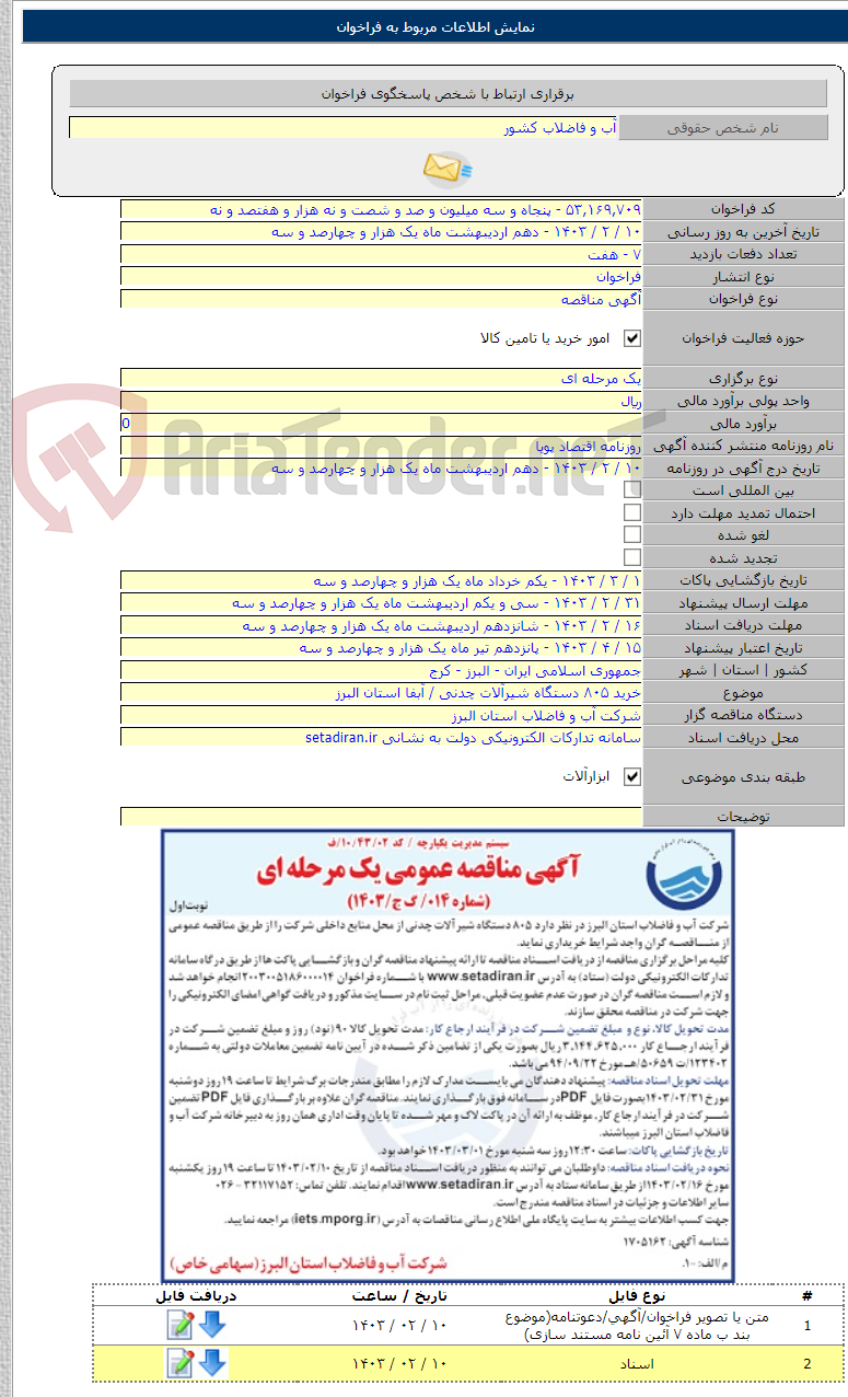 تصویر کوچک آگهی خرید ۸۰۵ دستگاه شیرآلات چدنی / آبفا استان البرز