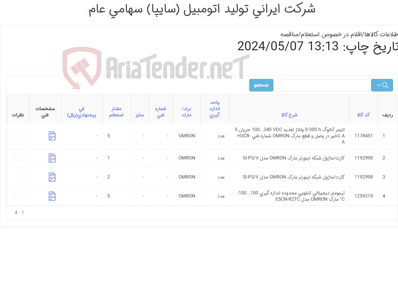 تصویر کوچک آگهی کارت ماژول، تایمر و ترمومتر OMRON