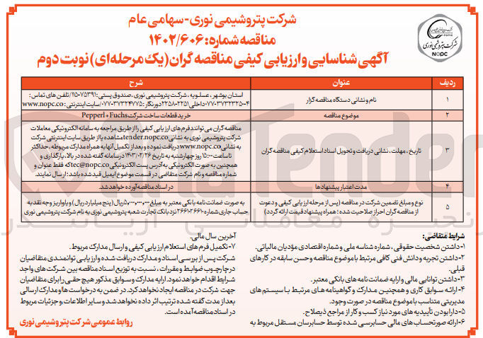 تصویر کوچک آگهی خرید قطعات ساخت شرکت Pepperl+Fuchs