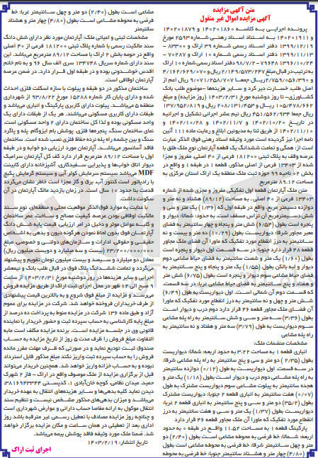 تصویر کوچک آگهی کلاسه 140201860 : فروش آپارتمان به مساحت 89/12 متر مربع