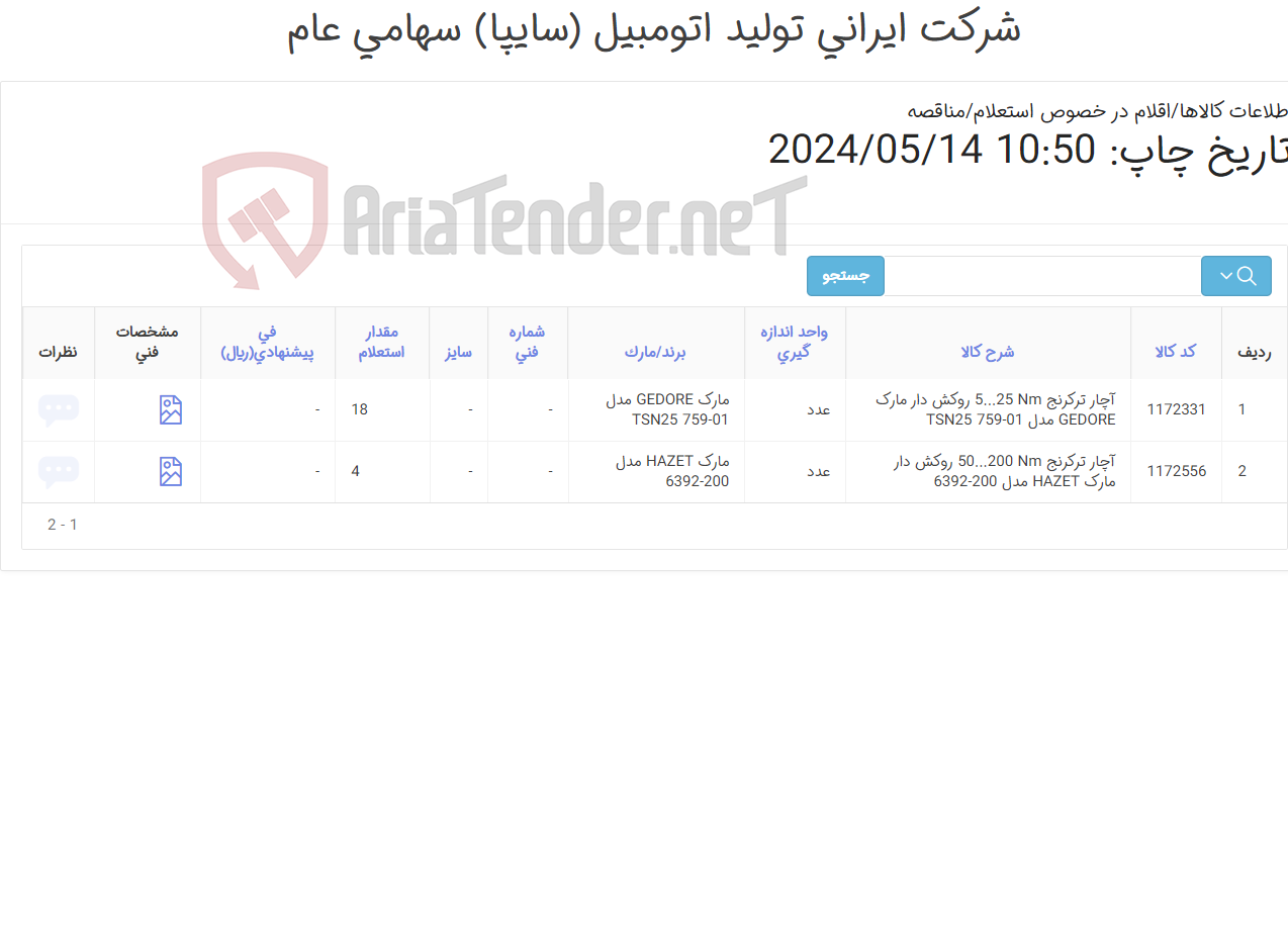 تصویر کوچک آگهی آچار ترکرنج