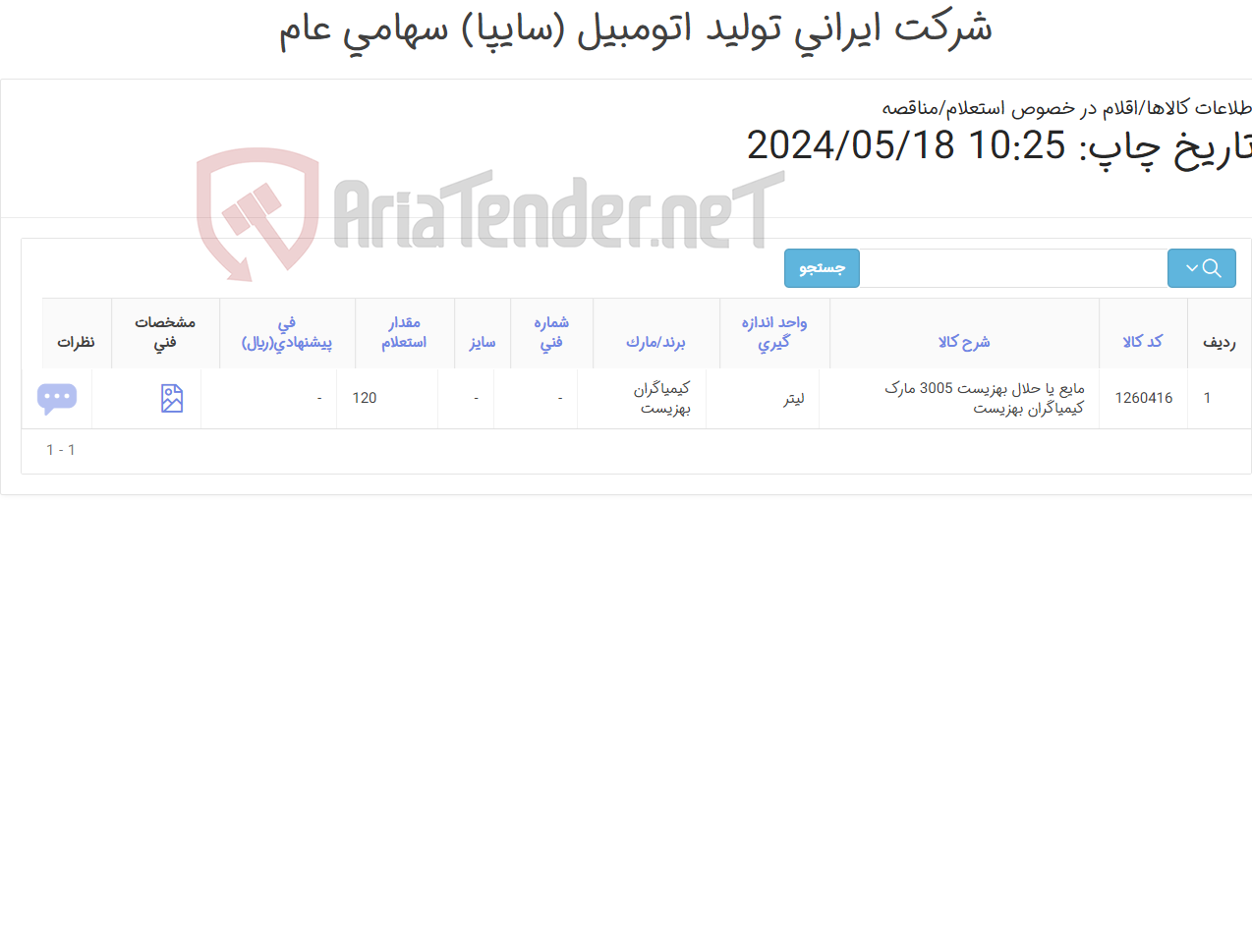 تصویر کوچک آگهی مایع حلال بهزیست