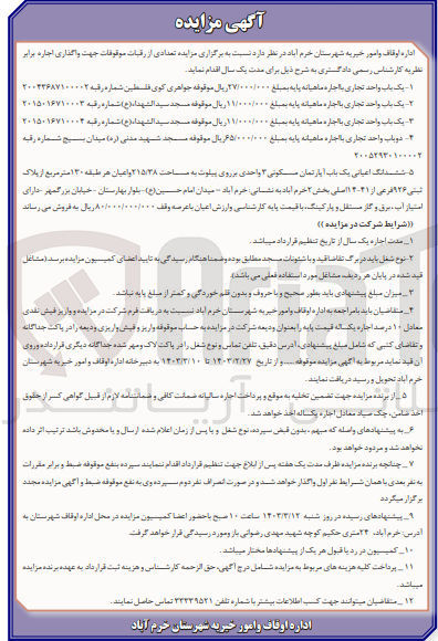 تصویر کوچک آگهی اجاره 4 واحد تجاری و 1 واحد آپارتمان مسکونی 3واحدی به پلاک ثبتی 926 