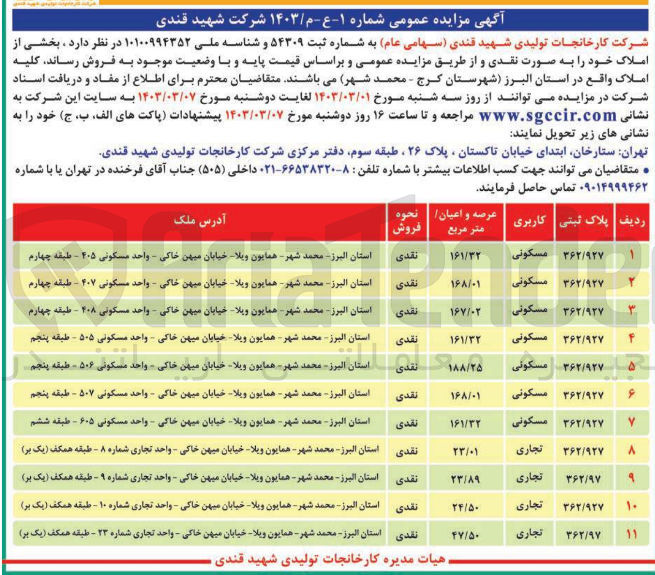 تصویر کوچک آگهی فروش املاک مسکونی