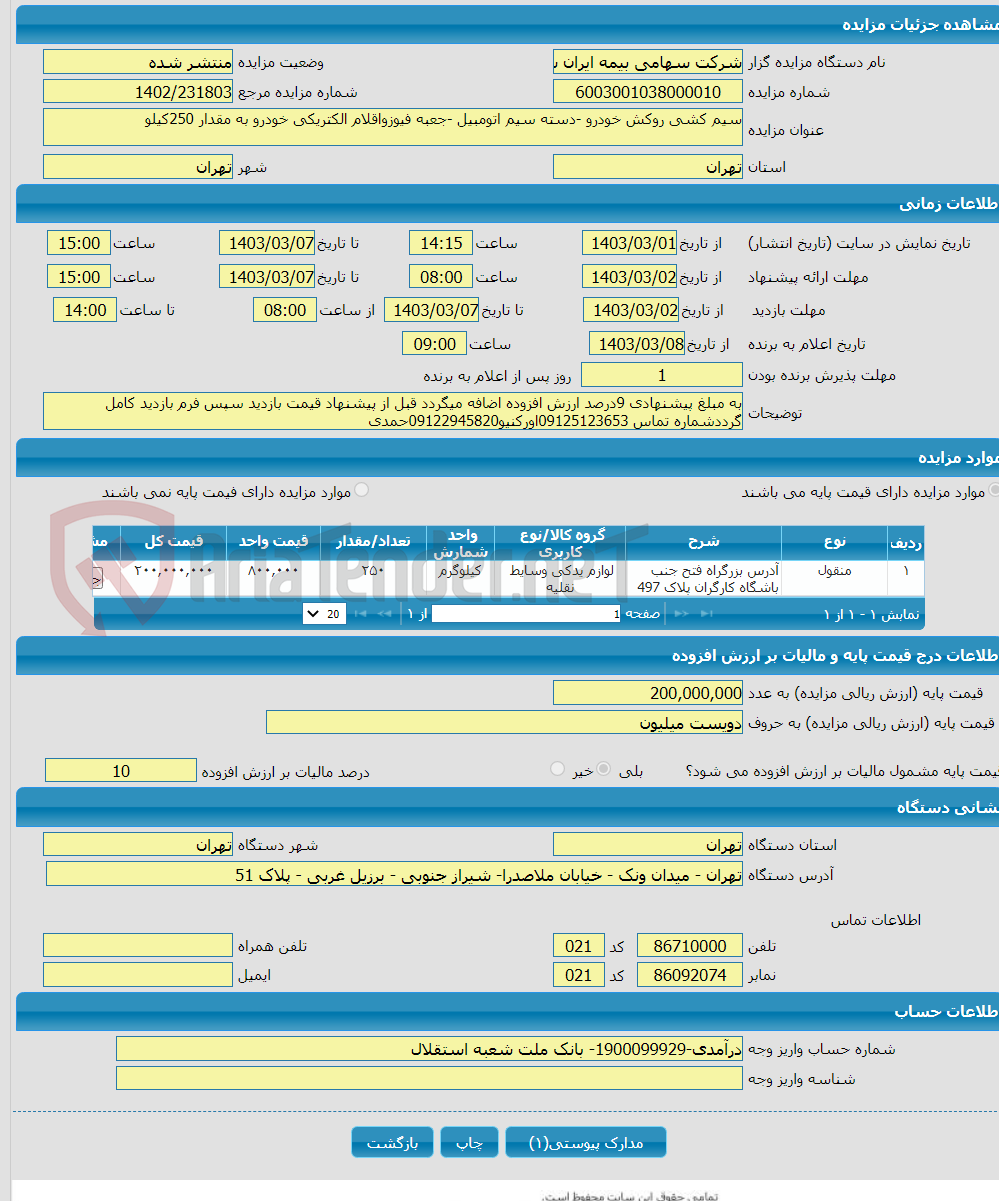 تصویر کوچک آگهی سیم کشی روکش خودرو -دسته سیم اتومبیل -جعبه فیوزواقلام الکتریکی خودرو به مقدار 250کیلو