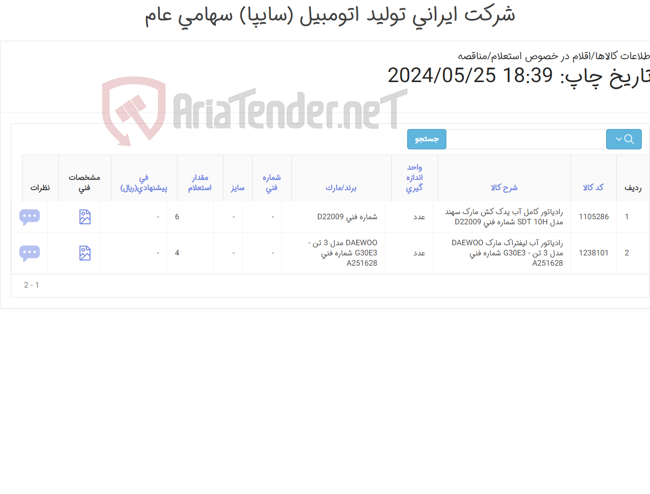 تصویر کوچک آگهی رادیاتور ‎کامل‏ ‎آب‏ یدک کش و لیفتراک