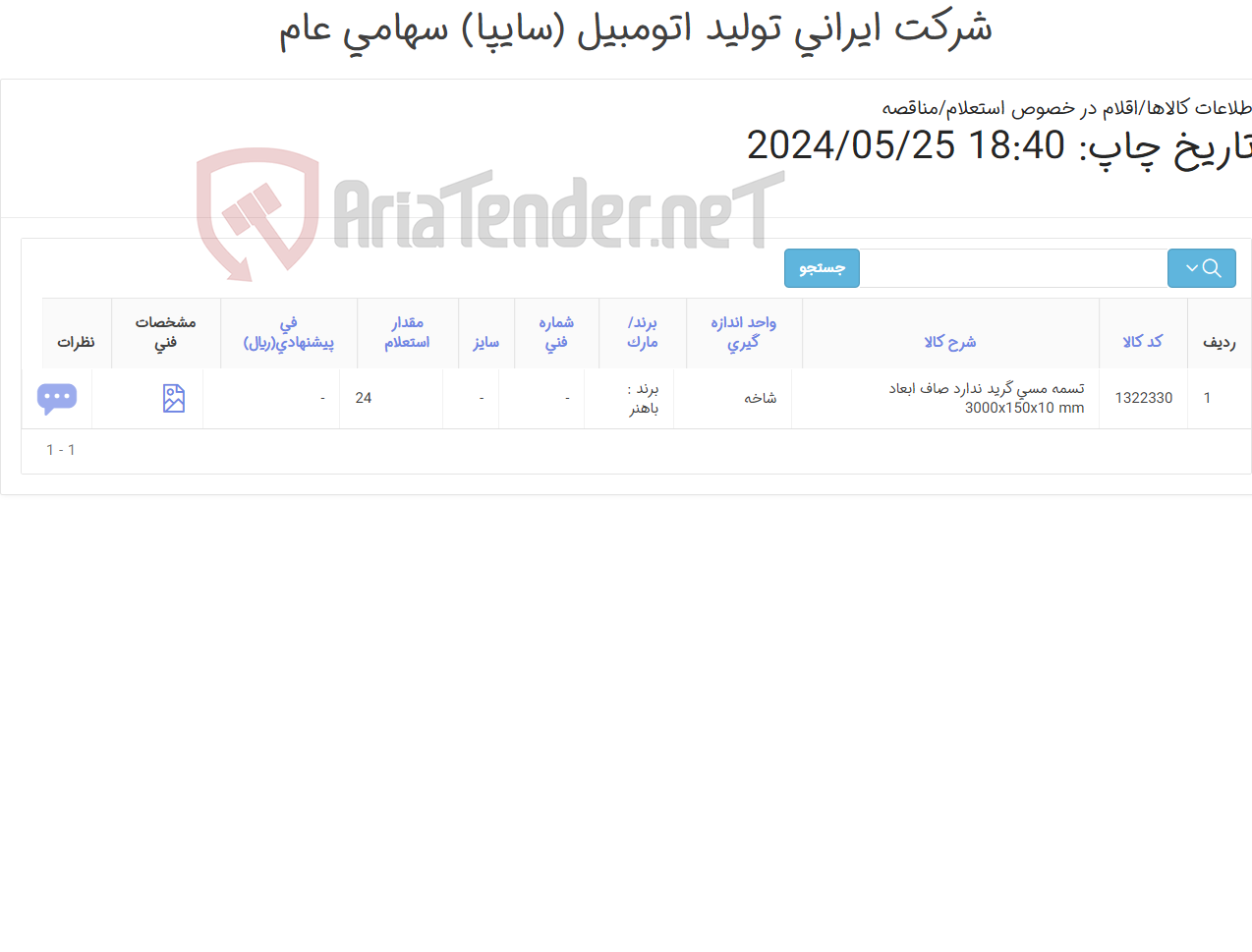 تصویر کوچک آگهی تسمه مسی برند باهنر