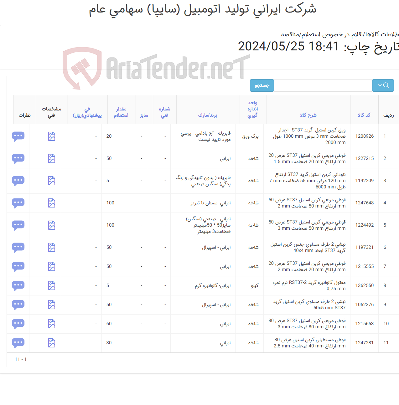 تصویر کوچک آگهی قوطی - نبشی -ناودانی- ورق- مفتول (آهن آلات)