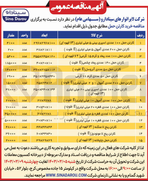 تصویر کوچک آگهی خرید کارتن حمل