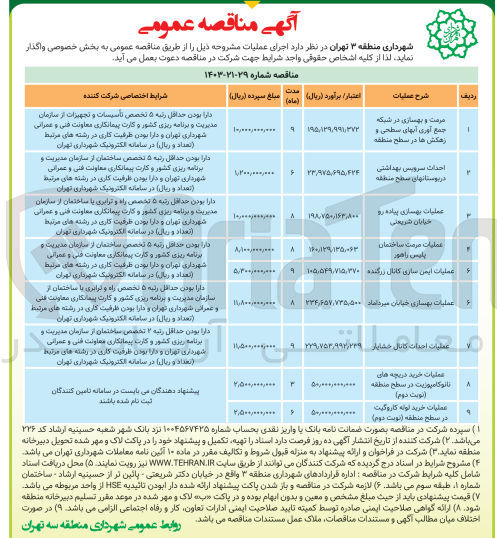 تصویر کوچک آگهی عملیات بهسازی پیاده رو خیابان شریعتی