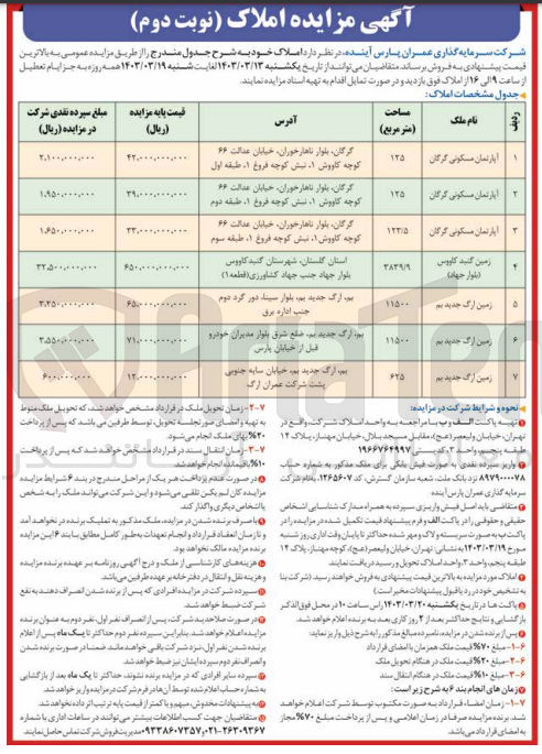 تصویر کوچک آگهی آپارتمان مسکونی گرگان