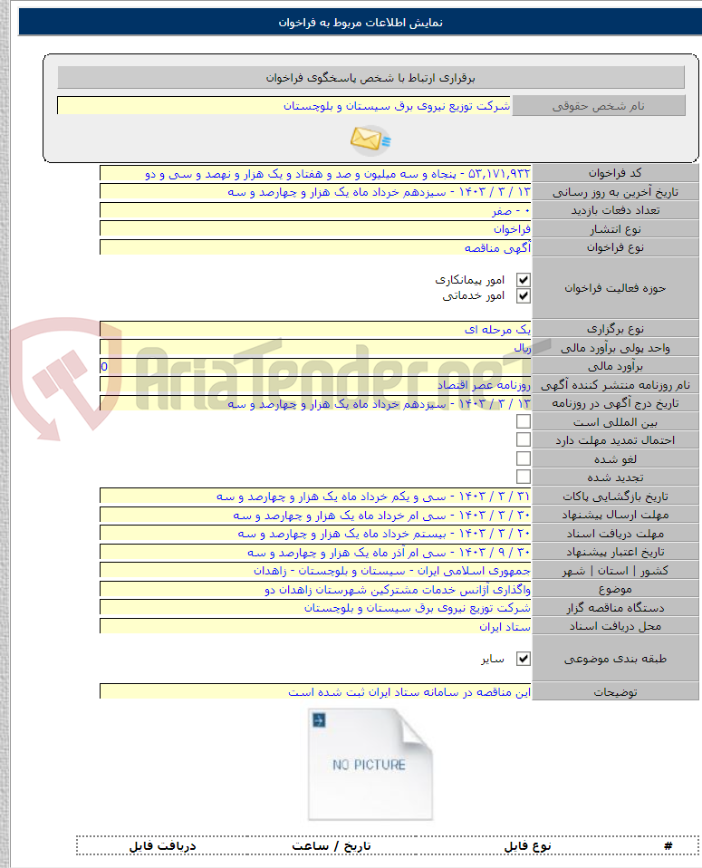 تصویر کوچک آگهی واگذاری آژانس خدمات مشترکین شهرستان زاهدان دو