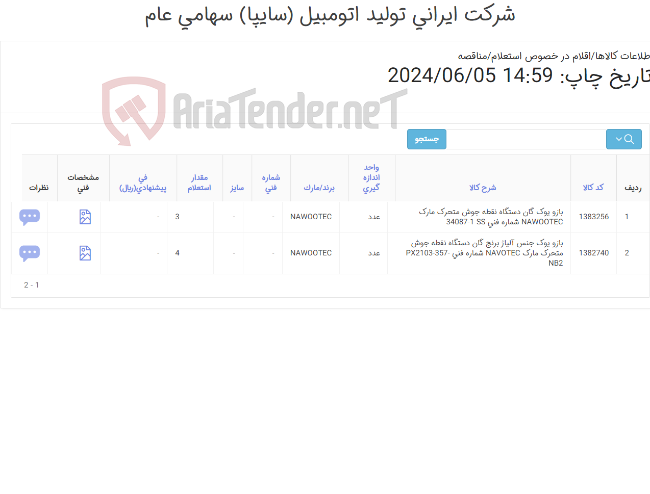 تصویر کوچک آگهی تامین دو ردیف بازو ‎گان دستگاه نقطه جوش متحرک‏ مارک