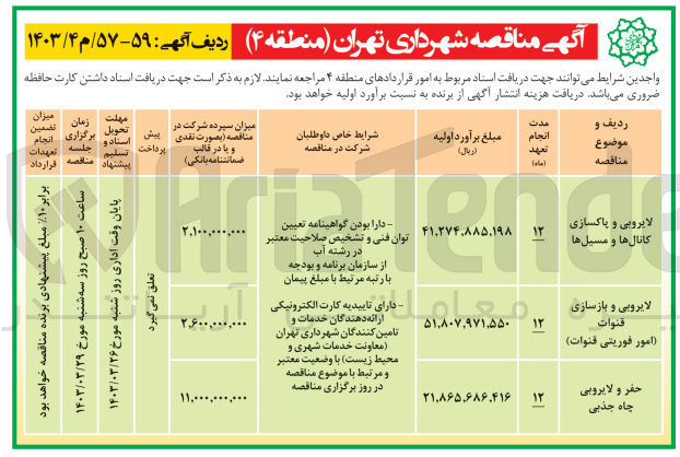 تصویر کوچک آگهی حفر و لایروبی چاه جذبی