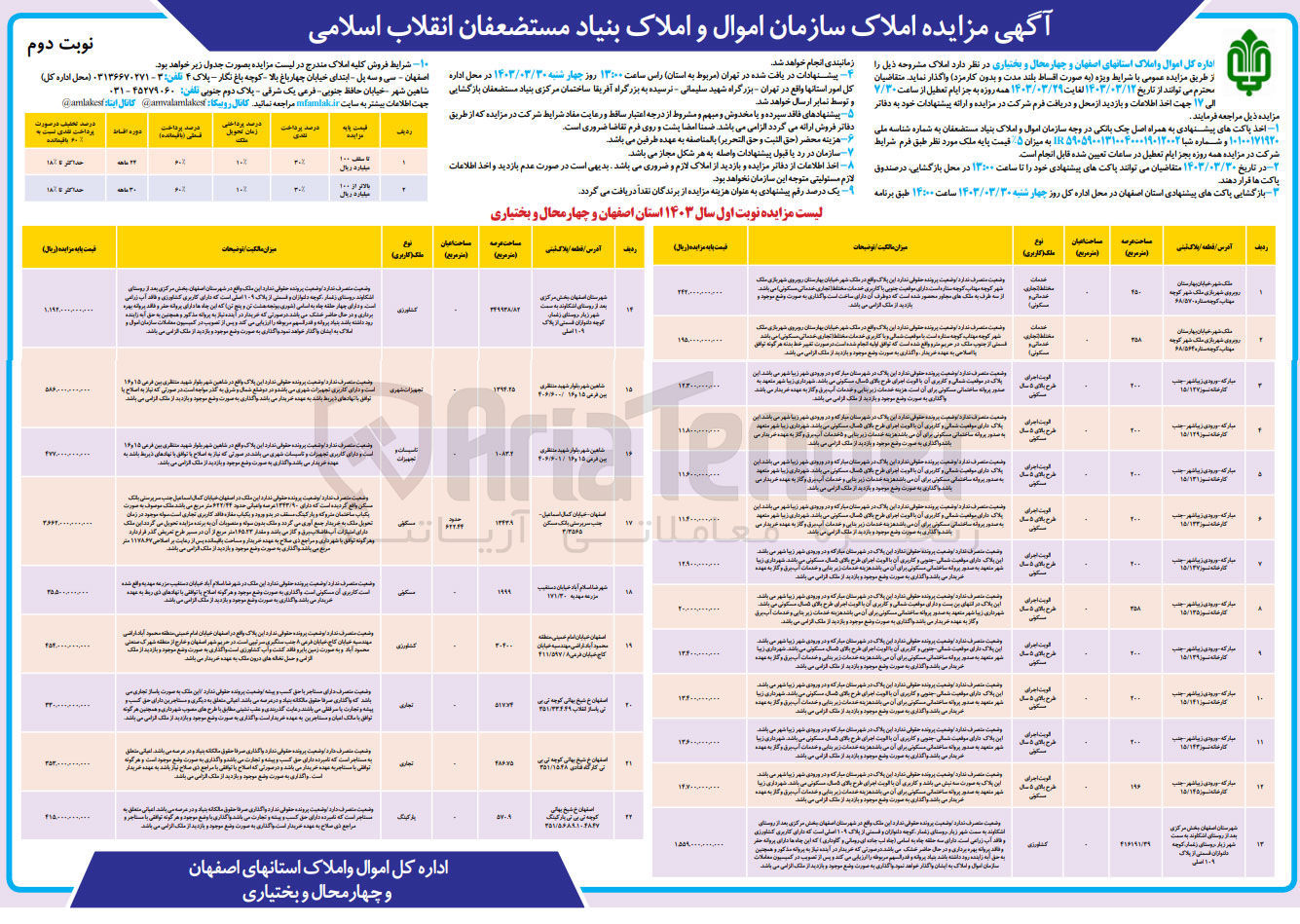 تصویر کوچک آگهی فروش املاک با کاربری تجاری - خدماتی و مسکونی